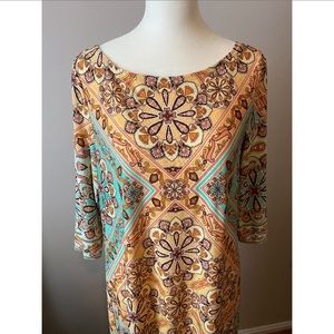 Shelby & Palmer print long sleeve dress